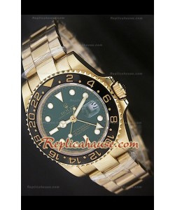 Rolex Replica GMT Masters Reloj con Bisel de Cerámica con Esfera Verde