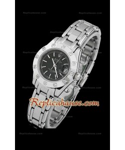 Rolex Datejust Reproducción Reloj Suizo para Señoras con Esfera de color Negro