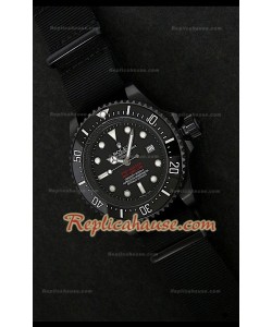 Reloj Suizo Rolex Edición Sea Dweller Pro Hunter Jacques Piccard NATO Reloj Suizo 