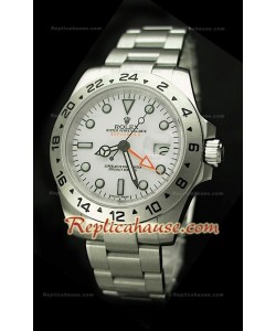 Réplica Reloj Rolex Edición Explorer II 2011 con Esfera Blanca