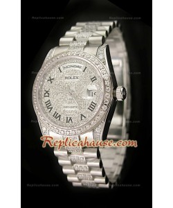 Rolex Daydate Réplica Reloj Suizo con Diamantes