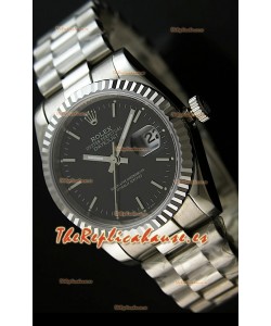 Rolex Réplica Datejust Mens Reloj Japonés Carcasa Negra – 41 MM