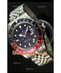 Rolex Réplica GMT Masters con Bisel Negro/Rojo 