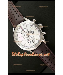 Tag Heuer SLR 300 Reloj Conógrafo Japonés de Cuarzo con Esfera Blanca