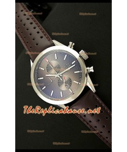 Tag Heuer SLR 300 Reloj Cronógrafo en Correa de Piel - Esfera Marrón