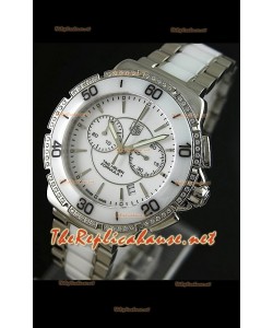 Tag Heuer Formula 1 para damas, en blanco, con cronómetro. Réplica 1:1