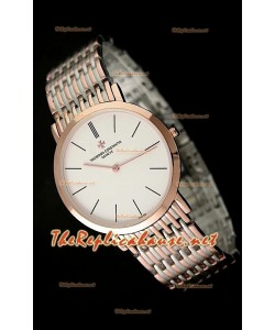 Vacheron Constantin Reloj Japonés de Cuarzo en Dos Tonos Oro Rosa - 38MM