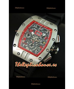 Richard Mille RM011 Edición Filipe Massa Carcasa de PVD Réplica Suiza