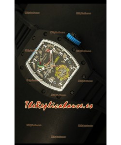 Richard Mille RM036 Jean Todt Forged Carbon Bezel Titanium Watch - Edición con todo en Azul y Blanco