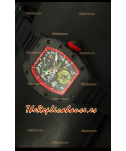 Richard Mille RM036 Jean Todt Forged Carbon Bezel Titanium Watch - Edición Roja