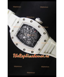 Richard Mille RM055 Bubba Watson Reloj Réplica Suizo en Blanco
