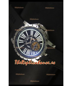 Roger Dubuis Excalibur Tourbillon Reloj con Movimiento Japonés - Dial Negro