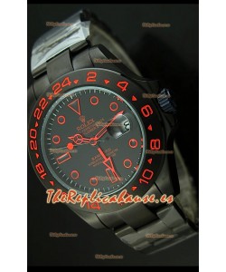 Reloj Rolex Explorer II Bamford, Réplica, Edición Stealth and Flame, Correa PVD