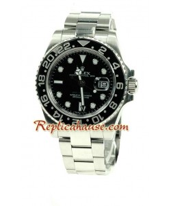 Rolex Réplica GMT Suizo 2011 Edición - Bisel de cerámica