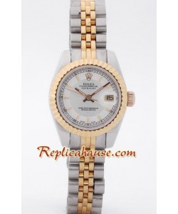 Rolex Réplica Datejust - Dos Tonos - Dama -