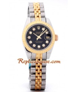 Rolex Réplica Datejust - Dos Tonos - Dama -