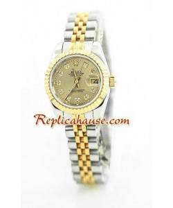 Rolex Réplica Datejust - Dos Tonos - Dama -
