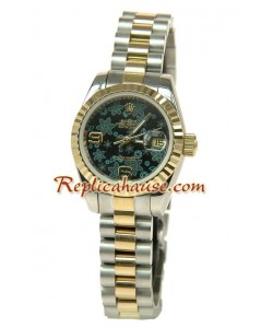 Rolex Réplica estampado floreado Datejust Reloj para Dama