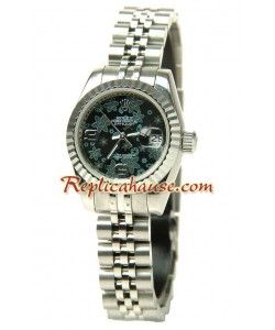 Rolex Réplica estampado floreado Datejust Reloj para Dama
