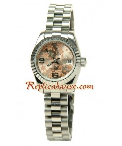 Rolex Réplica estampado floreado Datejust Reloj para Dama