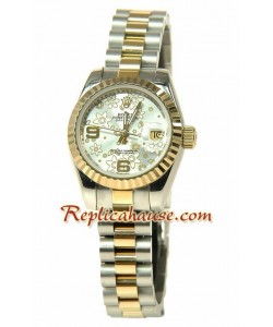 Rolex Réplica estampado floreado Datejust Reloj para Dama