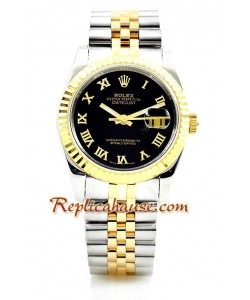 Rolex Réplica Datejust Dos Tonos Reloj para hombre