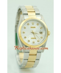 Rolex Réplica Datejust Reloj - Dos Tonos
