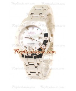 Pearlmaster Datejust Rolex Reloj Japonés en acero inoxidableDial Color Perlado - 34MM