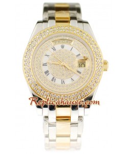Rolex Réplica Day Date Dos Tonos Reloj