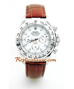 Rolex Réplica Daytona Reloj con correa de cuero