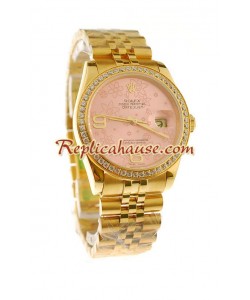 Rolex Suizo Réplica estampado floreado 2011 Edición Datejust Reloj