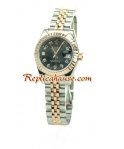 Rolex Réplica Datejust Reloj para Dama - Oro Rosa