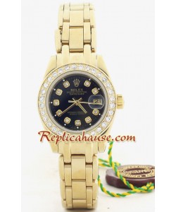 Rolex Réplica Datejust - Gold - Dama -