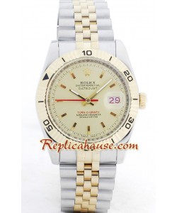Rolex Réplica Datejust - Turn O Graph - Dos Tonos