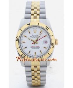 Rolex Réplica Datejust - Turn O Graph - Dos Tonos