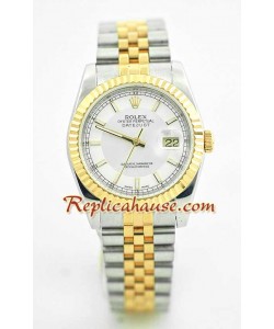 Rolex Réplica Datejust Reloj - Dos Tonos