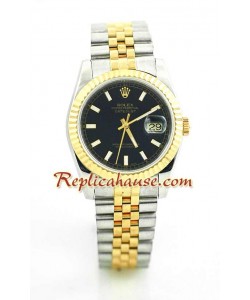 Rolex Réplica Datejust Reloj - Dos Tonos
