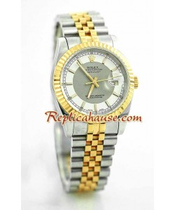 Rolex Réplica Datejust Reloj - Dos Tonos