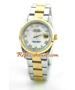 Rolex Réplica Datejust Reloj - Dos Tonos