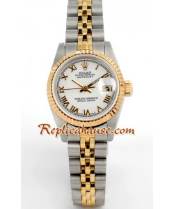 Rolex Réplica Datejust - Dos Tonos - Dama -
