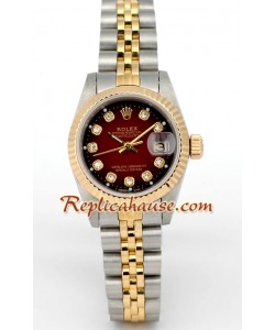 Rolex Réplica Datejust - Dos Tonos - Dama -
