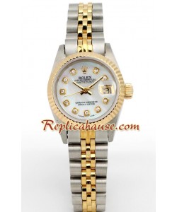 Rolex Réplica Datejust - Dos Tonos - Dama -