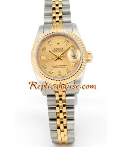 Rolex Réplica Datejust - Dos Tonos - Dama -