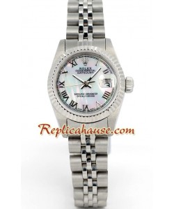 Rolex Réplica Datejust - Silver - Dama -