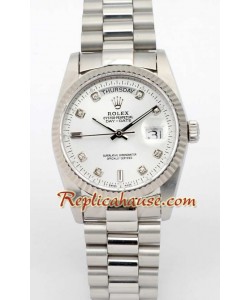 Rolex Réplica Day Date-Silver