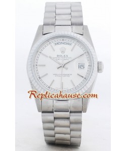 Rolex Réplica Day Date-Silver