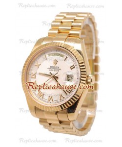 Rolex Day Date II Gold Reloj Suizo de imitación