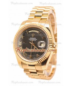 Rolex Day Date II Gold Reloj Suizo de imitación