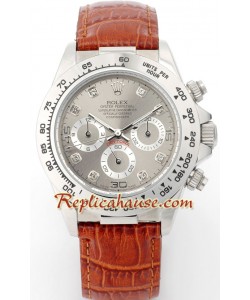 Rolex Réplica Daytona Reloj con correa de cuero
