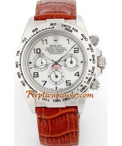 Rolex Réplica Daytona Reloj con correa de cuero